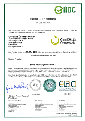 Halal Zertifikat Fini’s Feinstes Mühle