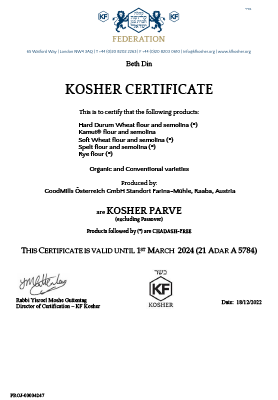 Kosher-Zertifikat Farina – EN (pdf)