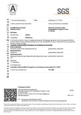 SGS Gentechnikfreie Produktion-Zertifikat Farina (pdf)