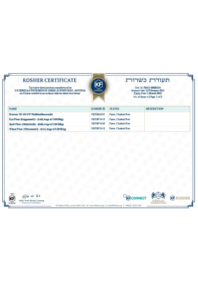 Kosher-Zertifikat Fini’s Feinstes Mühle – EN (pdf)